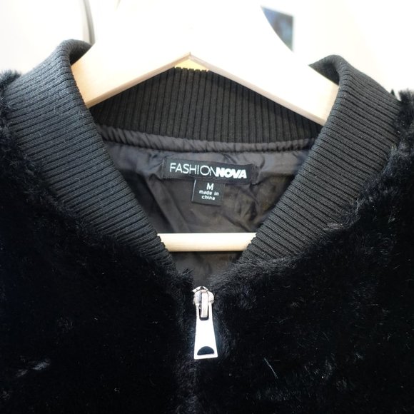 Faux Fur Bomber Jacker - Picture 4 of 4